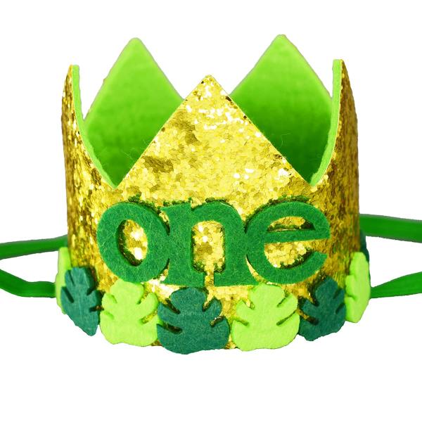 【並行輸入品】Jungle First Birthday Crown Wild One King of the Jungle Party Ha