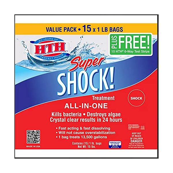 【並行輸入品】HTH 52123 Super Shock Treatment Swimming Pool Chlorine Cleaner,