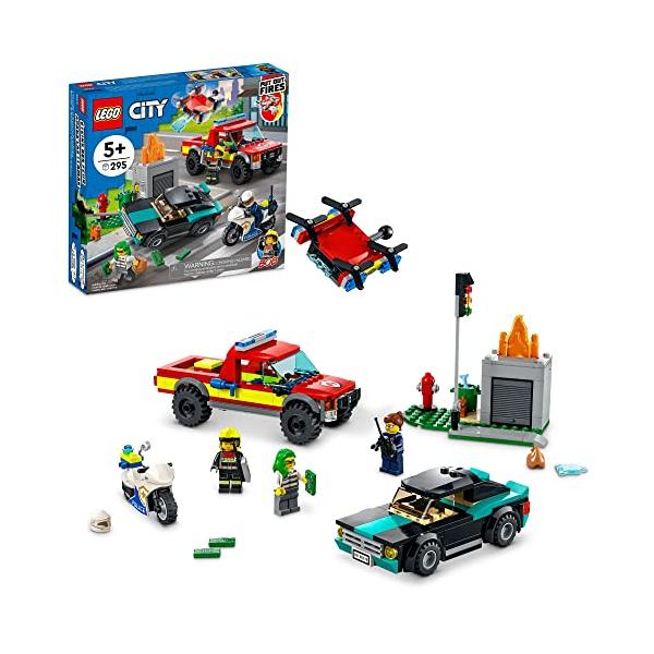 【並行輸入品】LEGO City Fire Rescue &amp; Police Chase Building Set 60319 Kid's