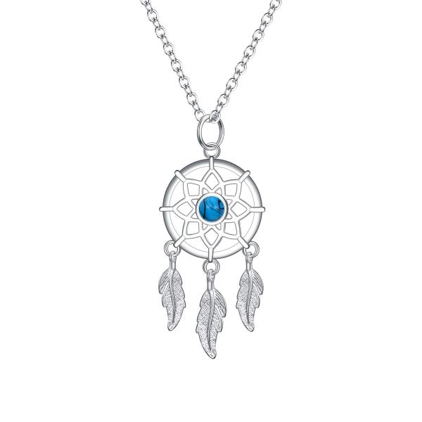 【並行輸入品】EVER FAITH Women's 925 Sterling Silver Turquoise Good Luck Dream