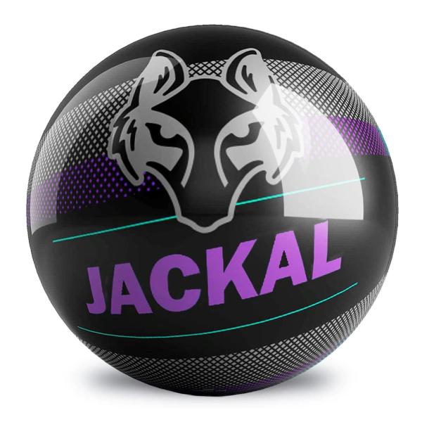 【並行輸入品】On The Ball Bowling Motiv Jackal Pixel スペアボーリングボール ブラック/パープル 10ポン