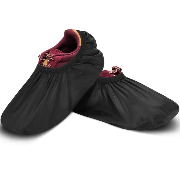 【並行輸入品】Geyoga ボウリングシューズカバー 2ピース ブラック スポーツ ボウリング用品 メンズ シューズカバー レディース 靴プロテ