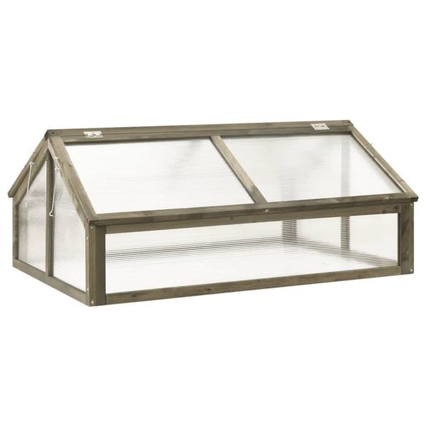【並行輸入品】 Greenhouse Gray,Wooden Cooling Rack Greenhouse,2 Roofs can be Op