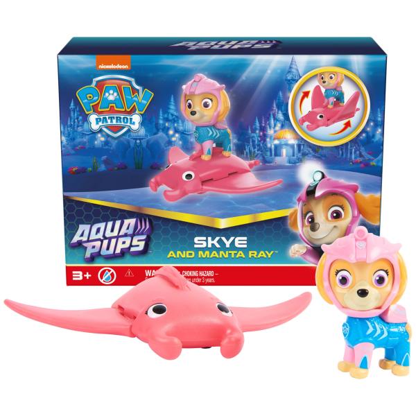 【並行輸入品】PAW Patrol, Aqua Pups Skye and Manta Ray Action Figures Set, Kid