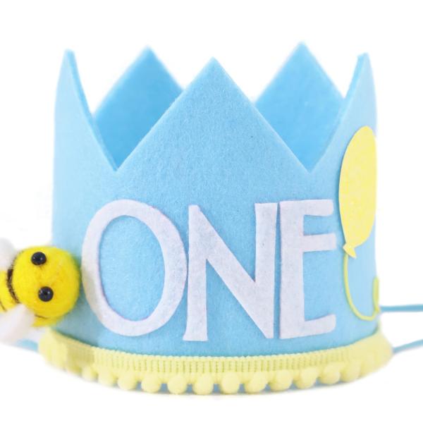【並行輸入品】UOAOU Bee Birthday Hat Bee Day Birthday Girl/boy Crown，our Lit