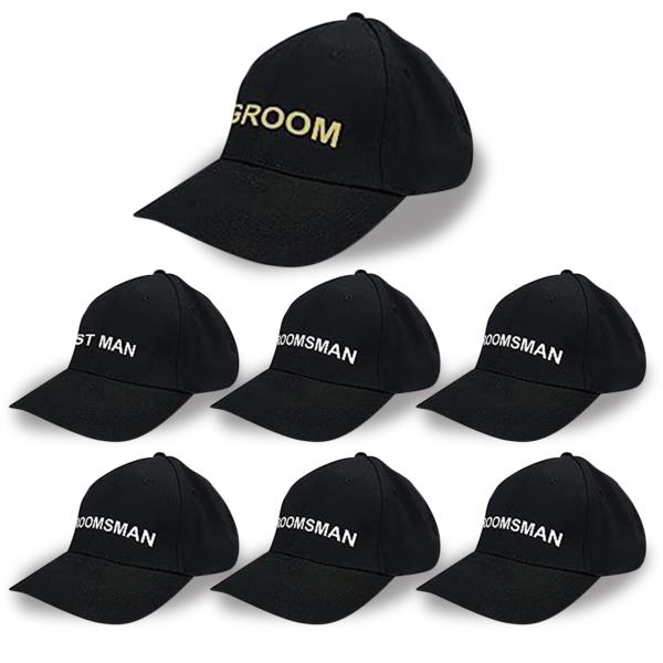 【並行輸入品】LotsBuyLots Bachelor Party Hats,Set of 7 Adjustable Embroidered