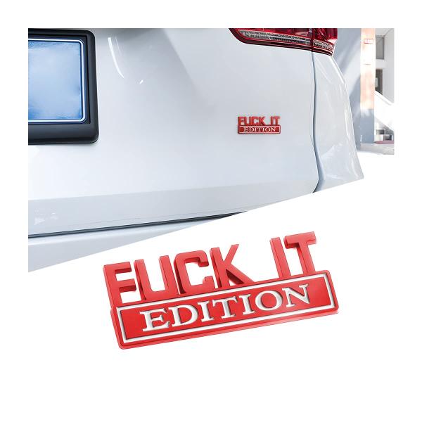 【並行輸入品】Fuck IT Edition Emblem for Car, 3D Stickers for Auto Fender Bump