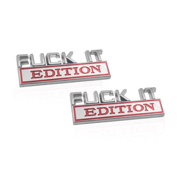 【並行輸入品】2 Pcs Fuck IT Edition Emblem 3D Fender Badge Decal, 3D Fender Ba