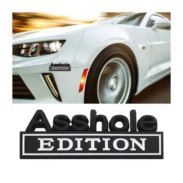 【並行輸入品】zipelo Asshole Edition Emblem Car Decal, 3D Metal Letter Badge f