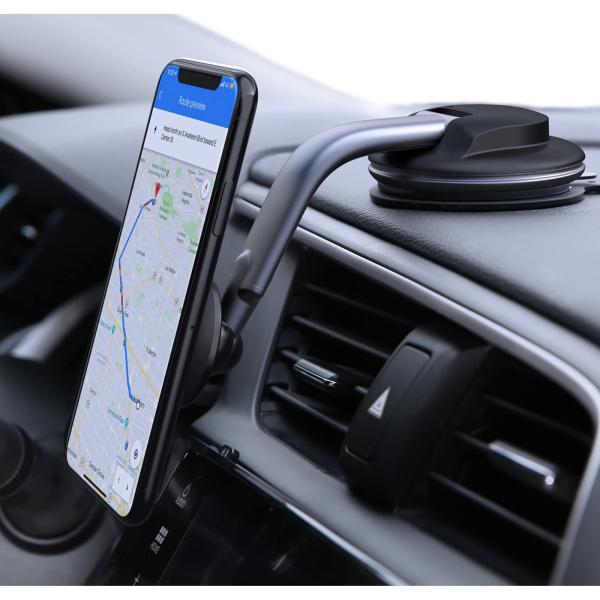 【並行輸入品】車用携帯電話ホルダー 360度 電話マウント HD C49 グレー (グレー) Car Phone Holder for Car