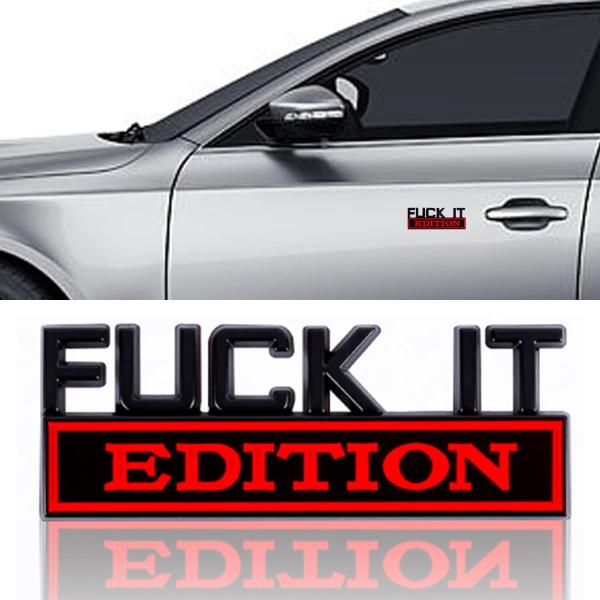 【並行輸入品】GaRhomxy Funny Edition Emblem, Car Exterior Emblems Badge 3D Sti
