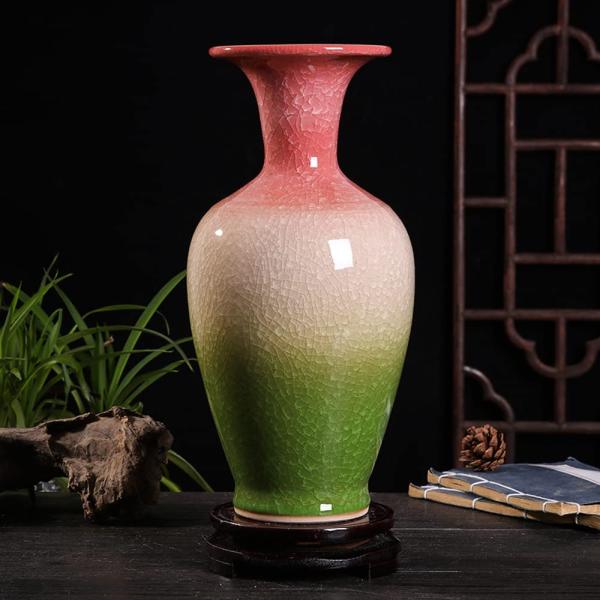美しい自然釉薬の備前焼広口花器　花瓶　花入　新品未使用 並行輸入品】WLBHWL 3色 釉薬 翡翠 ピース 色 中国陶芸