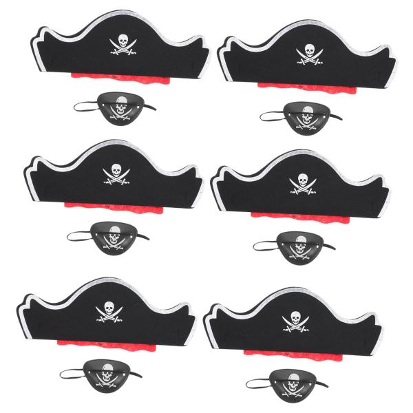 【並行輸入品】Gadpiparty 6 Sets Pirate Hair Blindfold Sombrero Party Hats Hall
