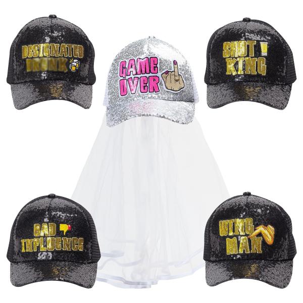 【並行輸入品】Primo Lines Bachelor Party Hats 5 Set Funny Design for Groom a