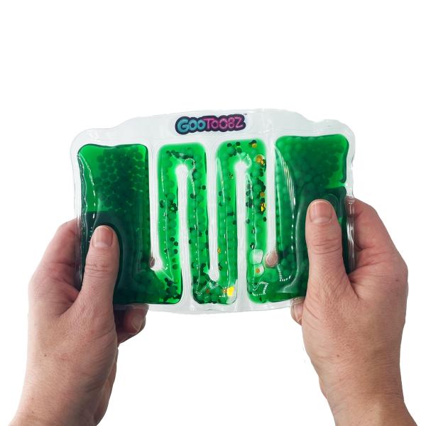 【並行輸入品】GooToobz Rumblerz   ふわふわ感覚チューブ カラフルなグー、グリッター、ビーズ入り   非毒性、散らからない、圧