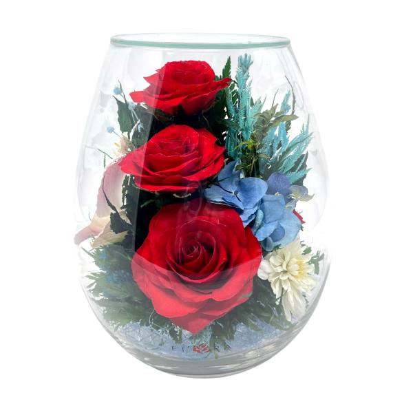 並行輸入品】フィオラフラワー | 長持ちする本物の花 密封された花瓶に 