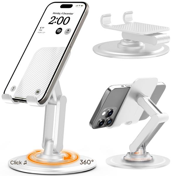 【並行輸入品】Cooper Cases 360° 旋回 スマホスタンド   回転 卓上 折りたたみ 持ち運び コンパクト 軽量 高さ調整 携帯ス