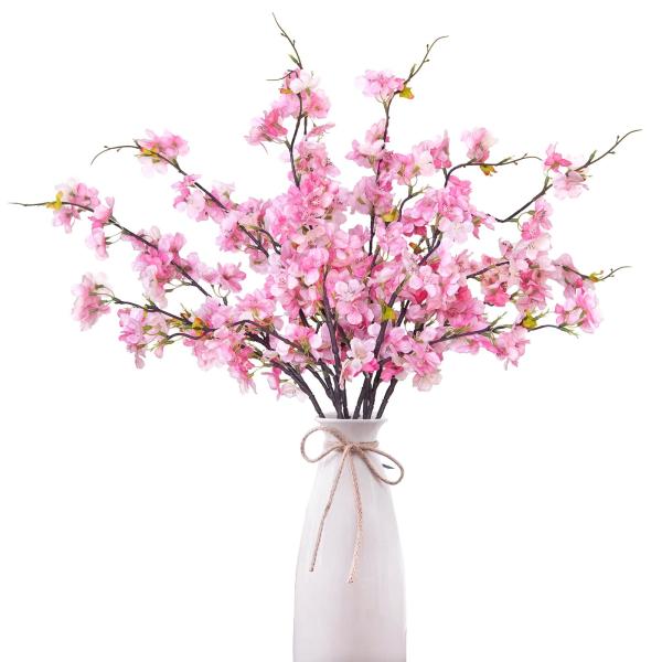 【並行輸入品】Kainonnan 桜の装飾 8個 31インチ 短い茎 桜の枝 造花 ホームウェディングテーブルデコレーション(ピンク) Kain