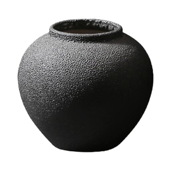 並行輸入品】Black Matte Ceramic Dried Flower Decoration Vase