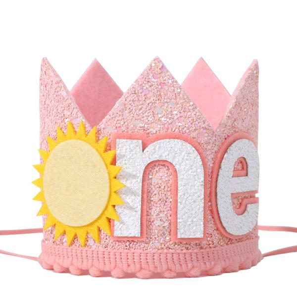 【並行輸入品】YOUAME Sunshine One Birthday Crown Sun 1st Birthday Party Deco