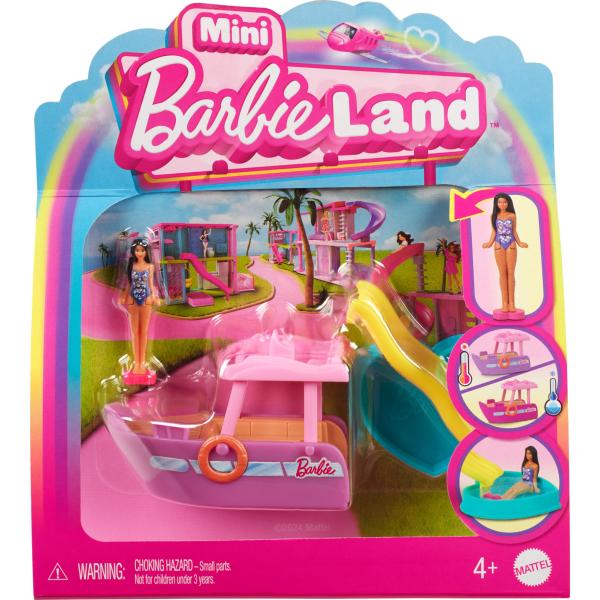 【並行輸入品】Barbie Mini BarbieLand Doll & Toy Vehicle Sets, 1.5 inch Doll &