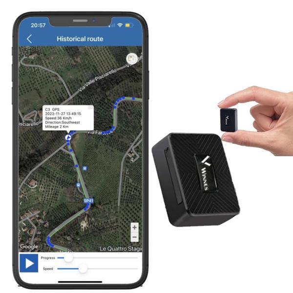 【並行輸入品】4G LTE マイクロGPSトラッカー 車 子供 高齢者 ペット追跡デバイス SIMカード付き 1500mAh 充電式 ミニGPS
