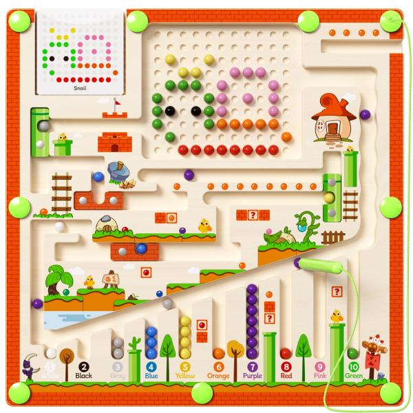 海外 水銀迷路 パズル 並行輸入品】Scarmat アップグレードされた磁気カラーと数字迷路