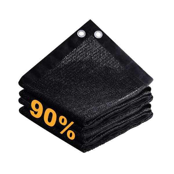 【並行輸入品】 DIFY 10×12 FT Shade Fabric 90% Black Sun Shade Cloth with Gromme
