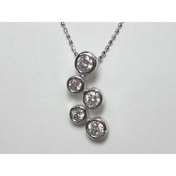 K18WG �z���C�g�S�[���h �_�C�������h �y���_���g �l�b�N���X