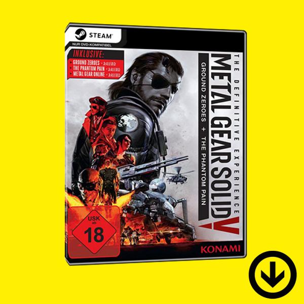 本製品は「メタルギアソリッドV：グラウンド・ゼロズ + ファントムペイン」のパッケージ版『Metal Gear Solid V: The Definitive Experience』のPC版 STEAMコードとなります。グローバル版の製品で...