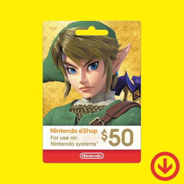 【コード通知】Nintendo eshop Card $50 / ニンテンドー eショップ カード 50ドル【北米版】