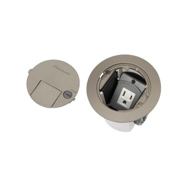 パナソニック　住宅用床用コンセント　フロアコンラウンド　電源用　ケーブル工事用　2P15A125Vアース付 1コ口　ブラウンメタリック　DUM7001MA