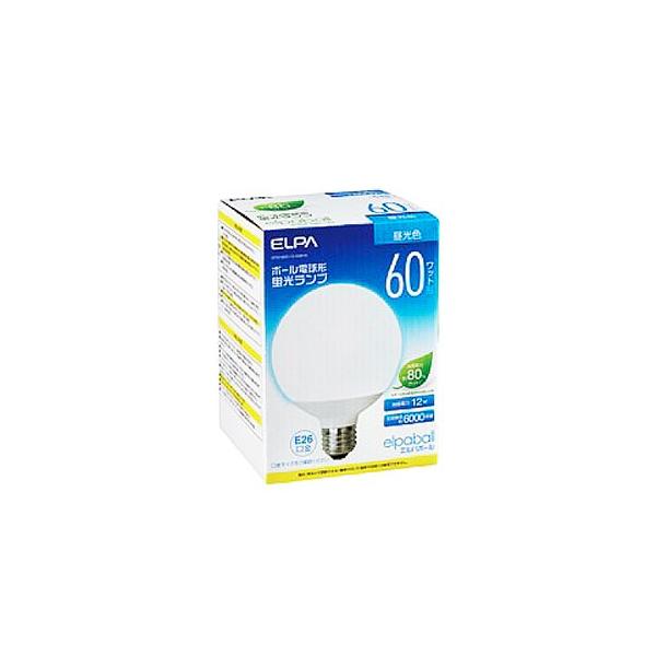ELPA ボール球形蛍光ランプ 60W形 口金直径26mm 昼光色 EFG15ED/12-G061H ggw725x Amazon | ELPA ボール球形蛍光ランプ 60W形 口金直径26mm 昼光色