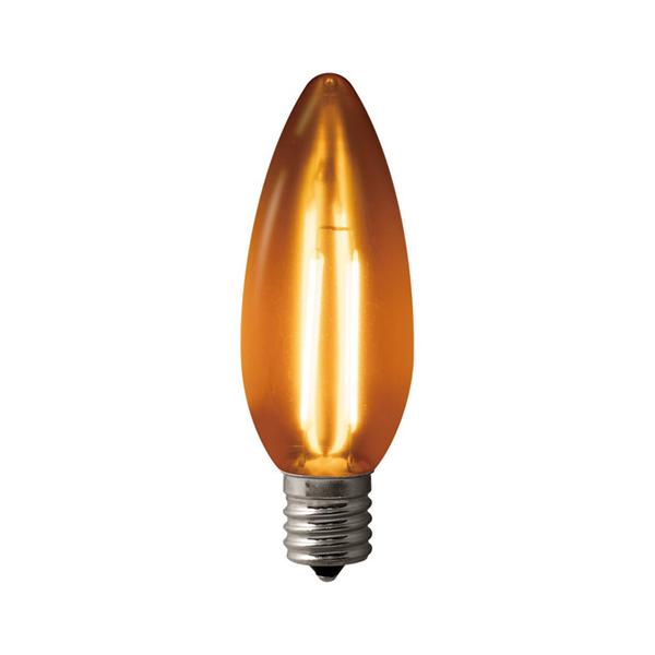 ELPA　フィラメントLED電球 シャンデリア球 25W形(25W形相当) E17 2.1W 240lm キャンドル色 2100K クリア 屋内用　LDC2CC-G-E17-F332