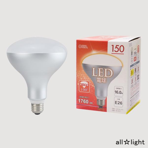 蛍光灯・電球 OHM LDR16L-W 9 OHM（オーム電機） LED電球 レフランプ形 屋内専用 電球色 16W