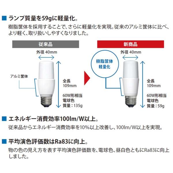 東芝ｌｅｄ電球ｔ形全方向タイプ昼白色ｅ２６口金全光束８１０ｌｍ ６０ｗ形相当断熱材施工器具対応ldt6n G S 60w Buyee 日本代购平台 产品购物网站大全 Buyee一站式代购