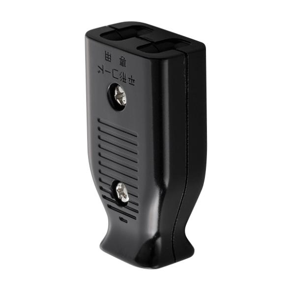 明工社　平形スモールコネクターボデー 黒 2P 15A 125V 端子ねじサイズ：M3.5　MC2622B