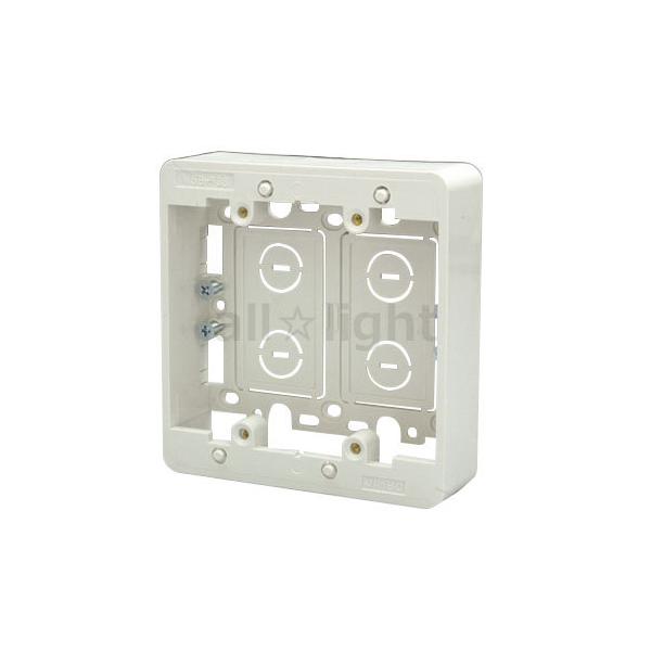 神保電器（JIMBO） 露出ボックス 2連 浅型 露出スイッチボックス 露出