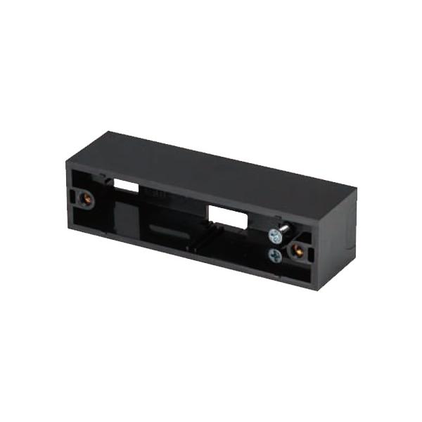 未来工業　機器用モール用スイッチボックス 機器用配線器具(2個用) 黒(ブラック)　MSB-K2K