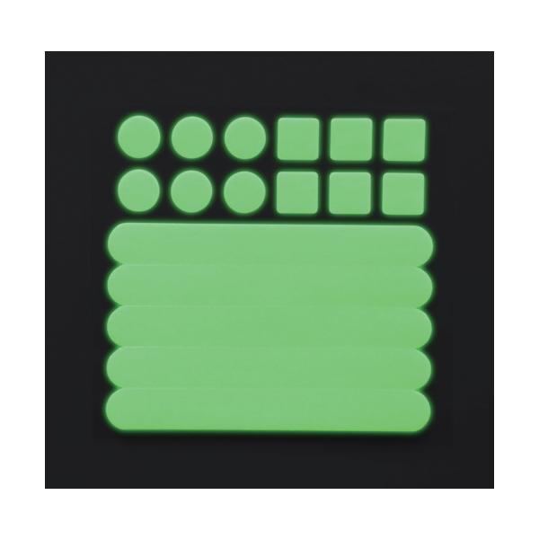 他サイト： 日東エルマテリアル　超高輝度蓄光シールＪＤ　シール（３種セット）　NB-SHD ≪クリックポスト対応≫の商品画像