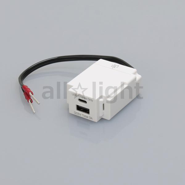 mA@USB Type-C/Type-A ̌^USB RZg(g֎) R[h150mm 1W[ 100u o3A 5V DC X}[gIC Z~bNzCg@N-USB0301CW