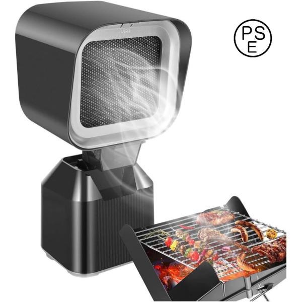 卓上レンジフード 換気扇 卓上換気扇 3600RPM強力な吸引力 二重油煙フィルター 二重フィルター 2段階調整可能風力 低騒音 移動可能なデザイン キャンプ用換気扇