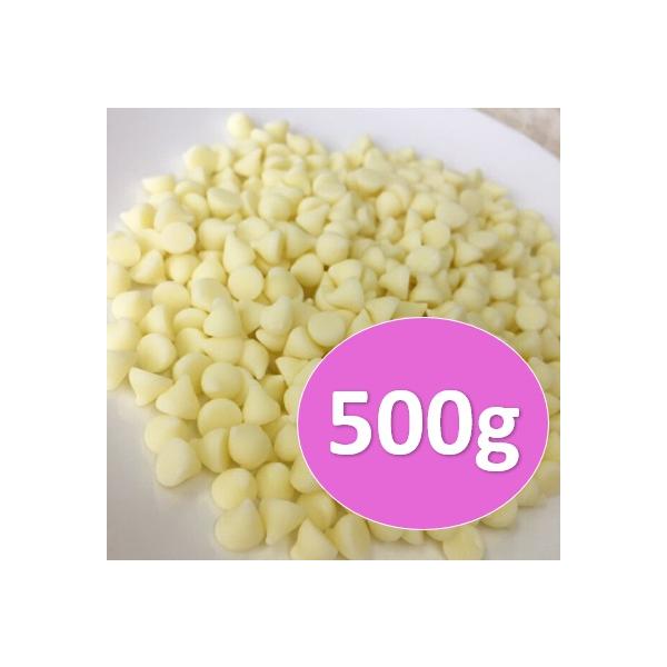 森永　ホワイトチョコチップ　500ｇ　チャック付スタンドパック入　