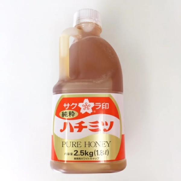 サクラ印　純粋はちみつ　2.5kg　2500g 【加藤美蜂園・蜂蜜・ハチミツ・菓子材料・パン材料・砂糖・業務用・大容量】
