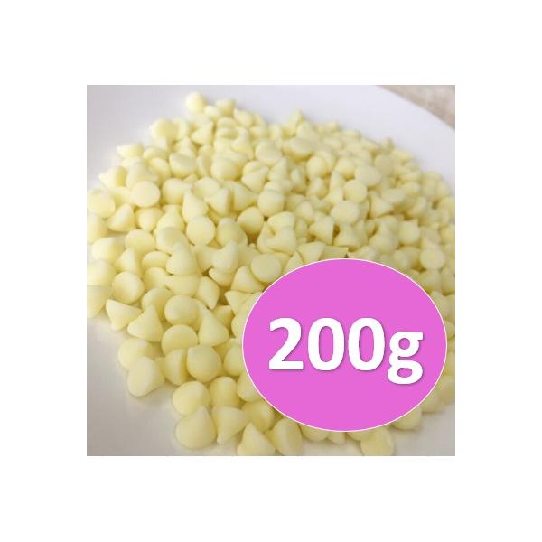 森永　ホワイトチョコチップ　200ｇ　チャック付パック入　【お菓子作り・菓子材料・パン材料・チョコレート・クッキー・マフィン・5号】