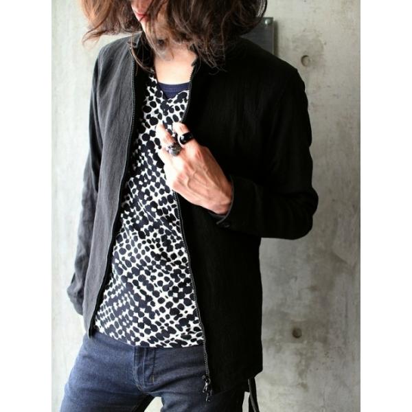 ripvanwinkle ステッチスウィングトップブルゾン allxaround_r-r-216-black