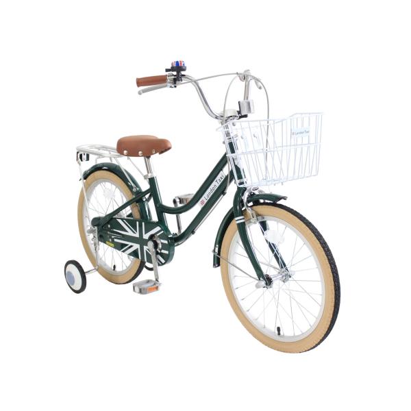 子供用自転車 16インチ スチール 補助輪付き 前カゴ 前後泥除け ブリティッシュグリーン