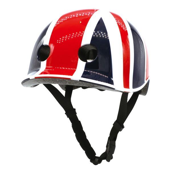 ヘルメット London Taxi 子供用 自転車 スケート 軽量 マグネット式バックル仕様 Flag ユニオンジャック 52-56cm  調整ダイヤル付 3歳から