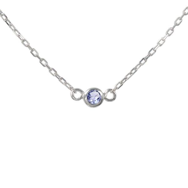 ネックレス プラチナ タンザナイト ネックレス 一粒石ネックレス レディース カラーストーン 12月 誕生石 ペンダント ジュエリー 2026 母の日
