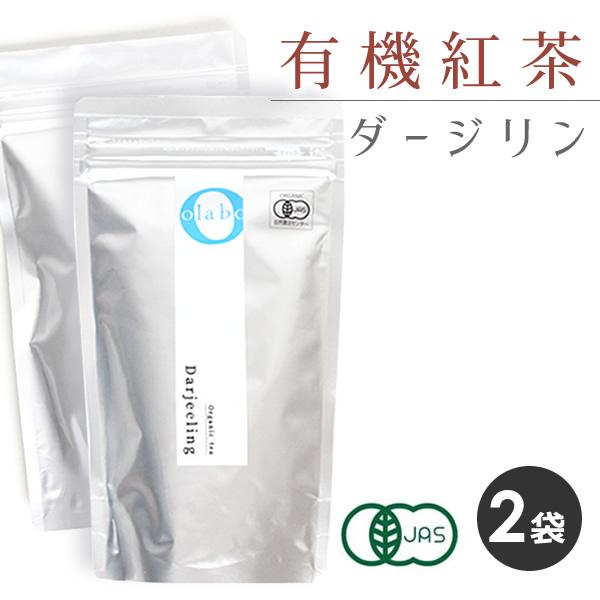 お得 2袋set 紅茶 ダージリン 紅茶葉 茶葉 有機紅茶 JAS認定 オーガニック 粉砕 メール便 有機紅茶葉 100g 返品交換不可